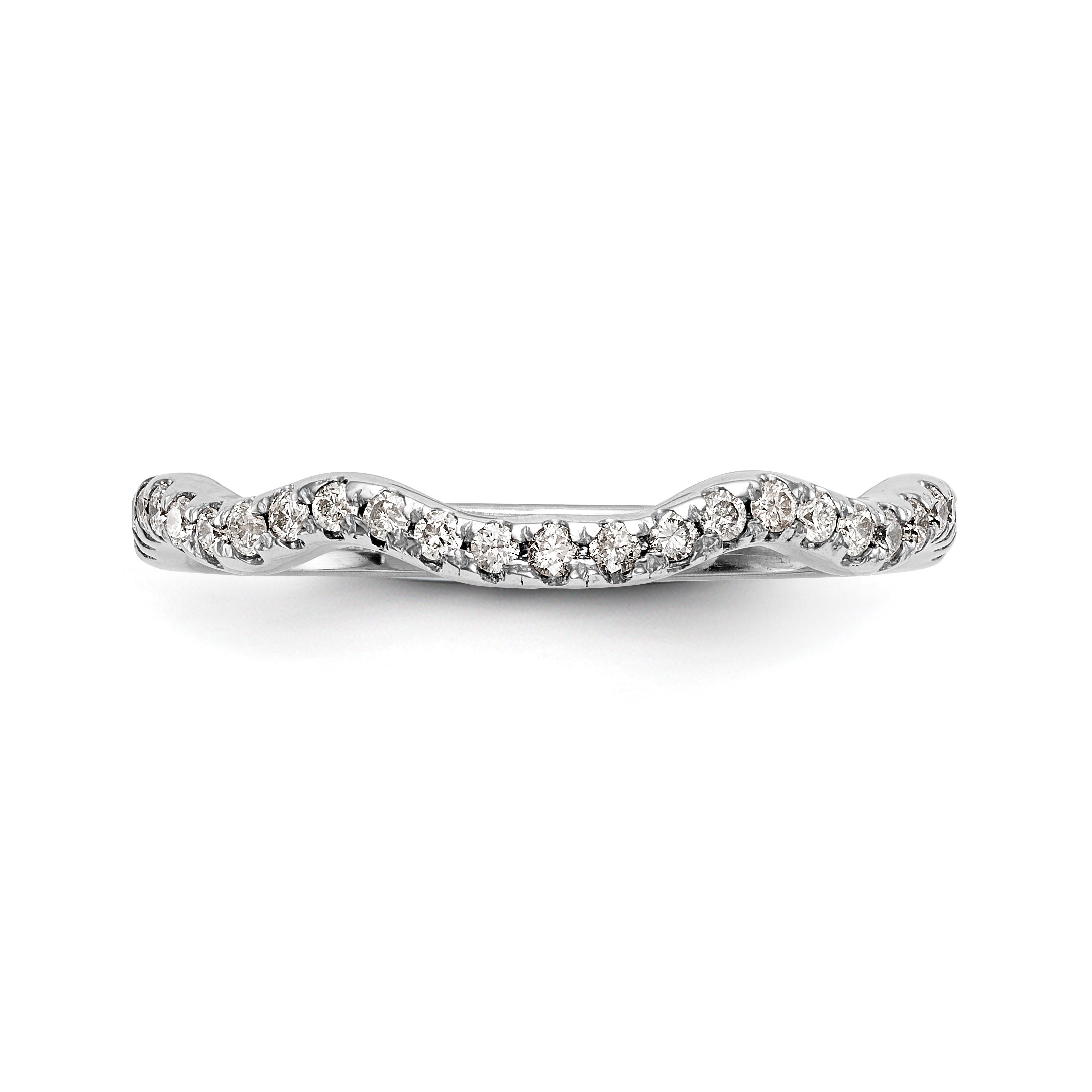 14kw Diamond Contoured Wedding Band