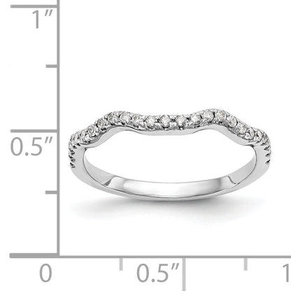 14kw Diamond Contoured Wedding Band