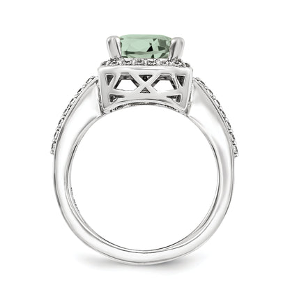 14KW AA Simulated Diamond Gemstone Ring