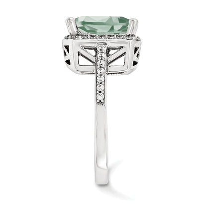 14KW AA Simulated Diamond Gemstone Ring