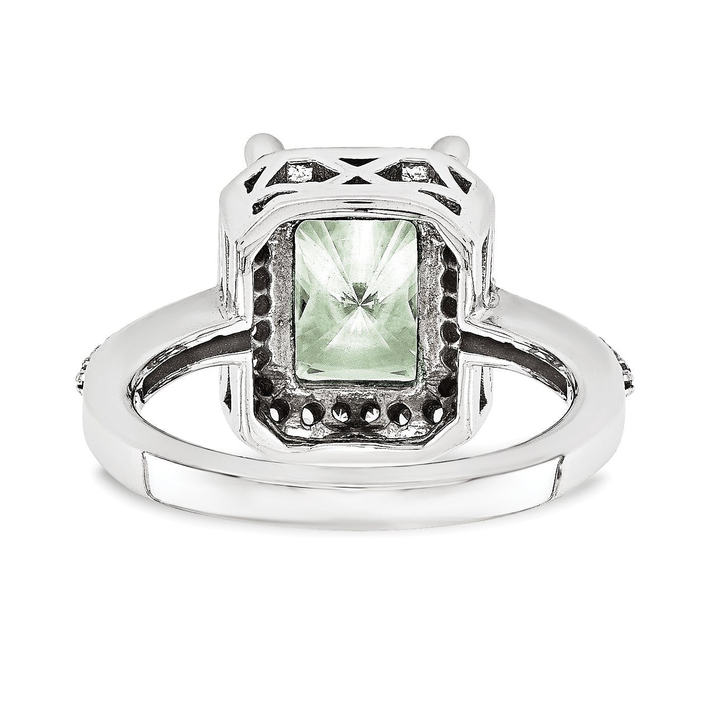 14KW AA Simulated Diamond Gemstone Ring