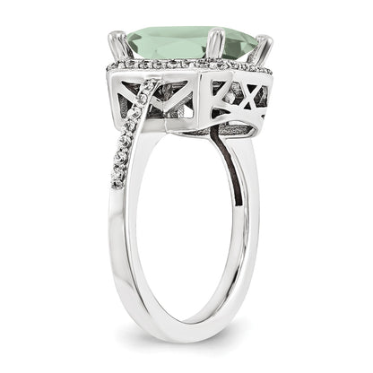 14KW AA Simulated Diamond Gemstone Ring