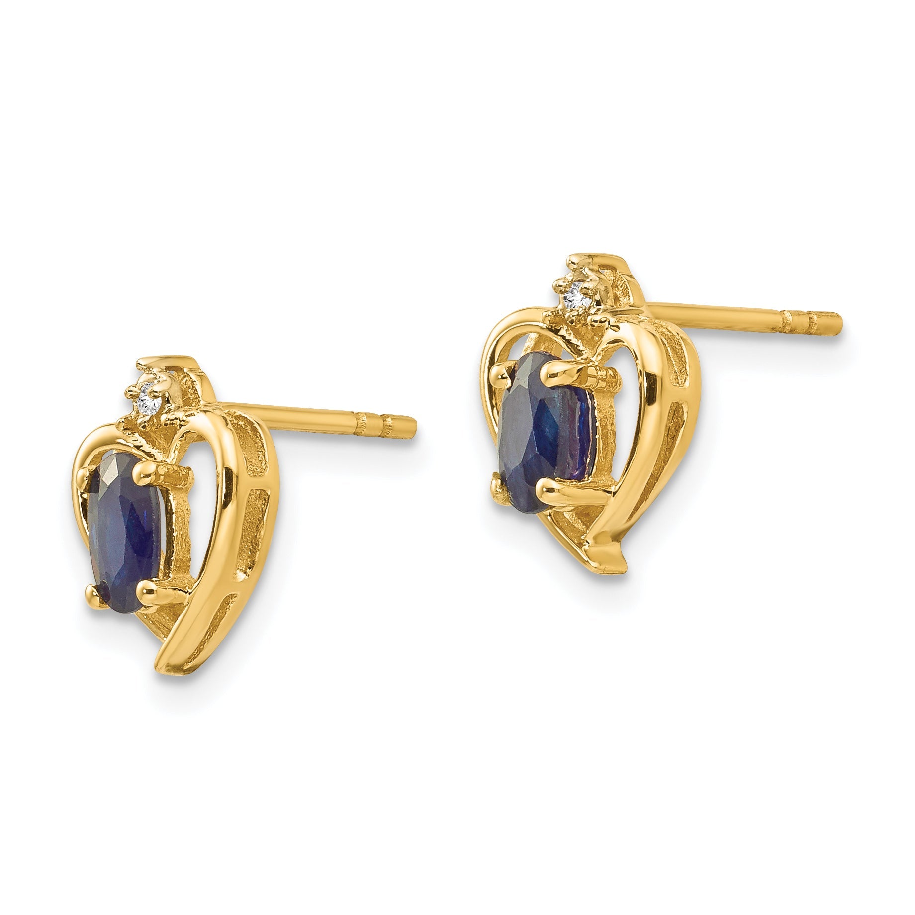10K Diamond and Sapphire Earrings