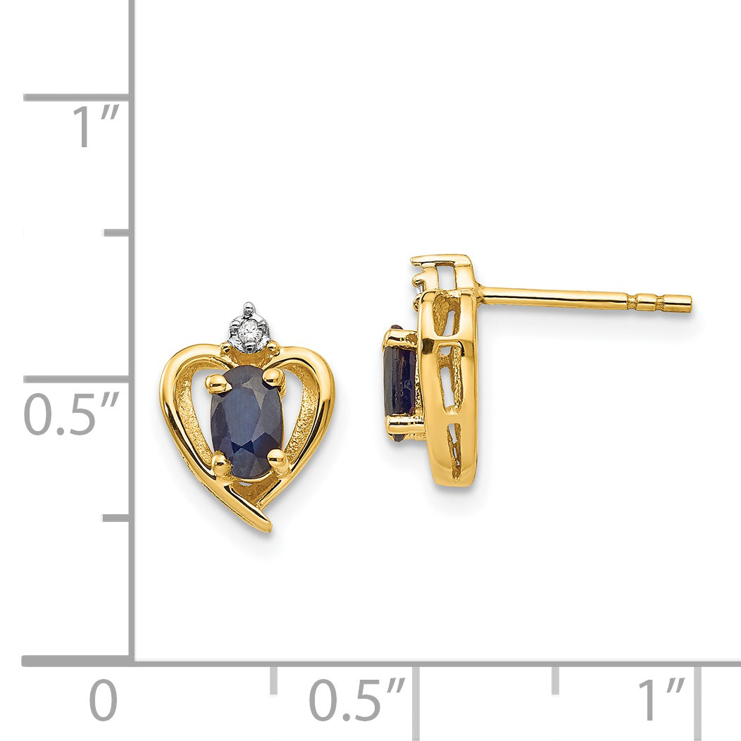 14K Diamond and Sapphire Earrings