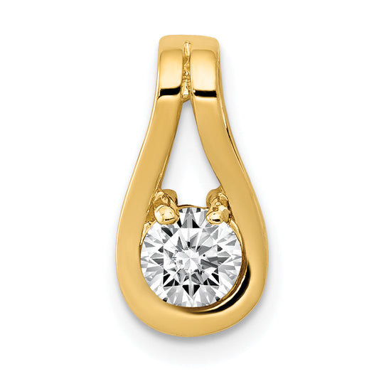 14k 4.7mm AAA Diamond Teardrop Shape Slide Pendant